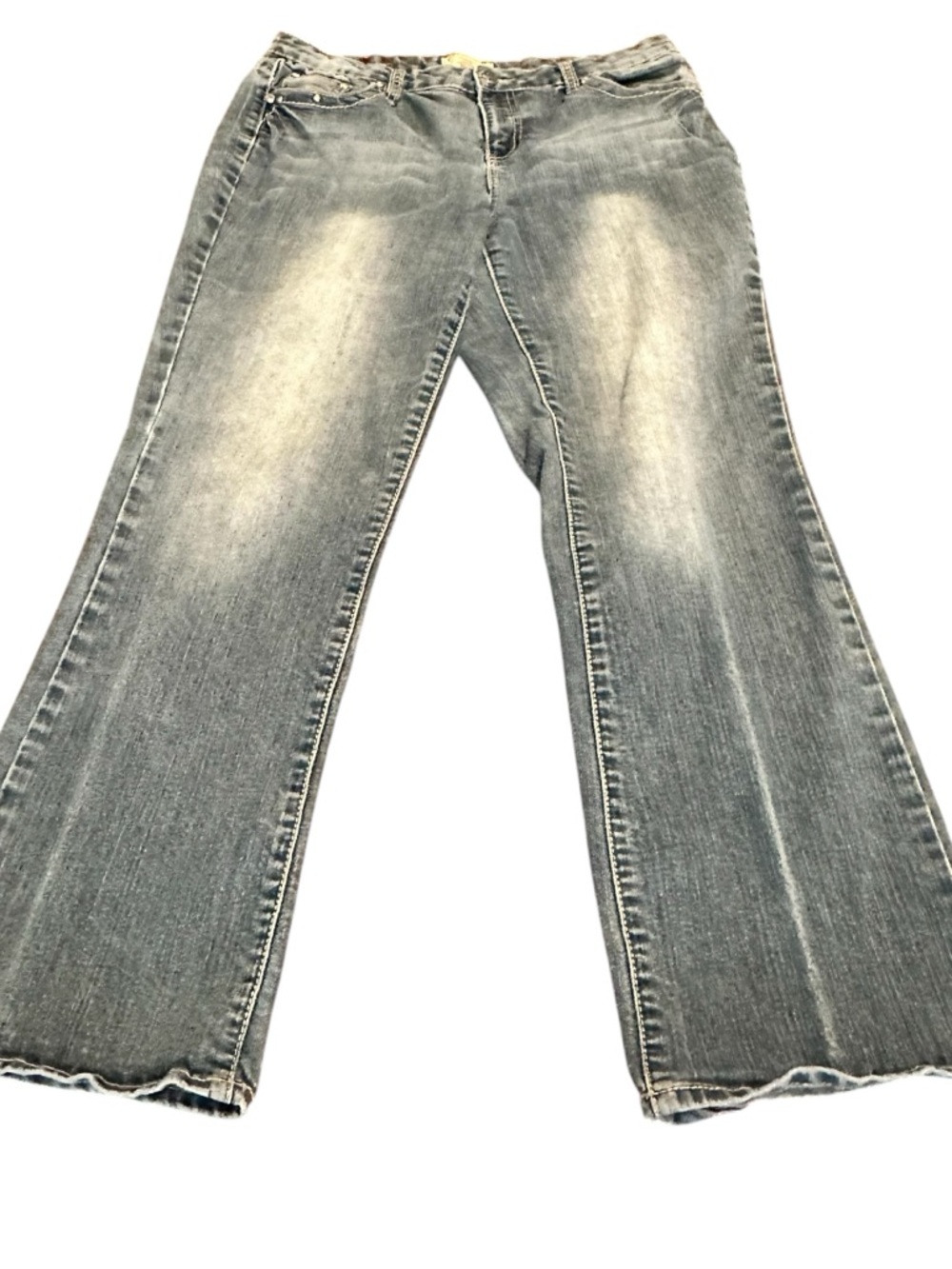 Earl Jean Women’s Cowgirl Winged Rhinestone Jeans Size 12